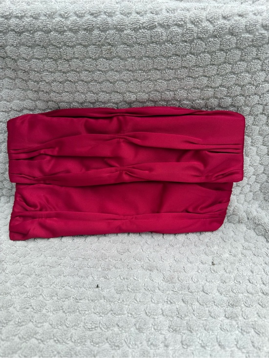 Express Handbags - Express Red Cosmetic Pouch with Zebra Lining